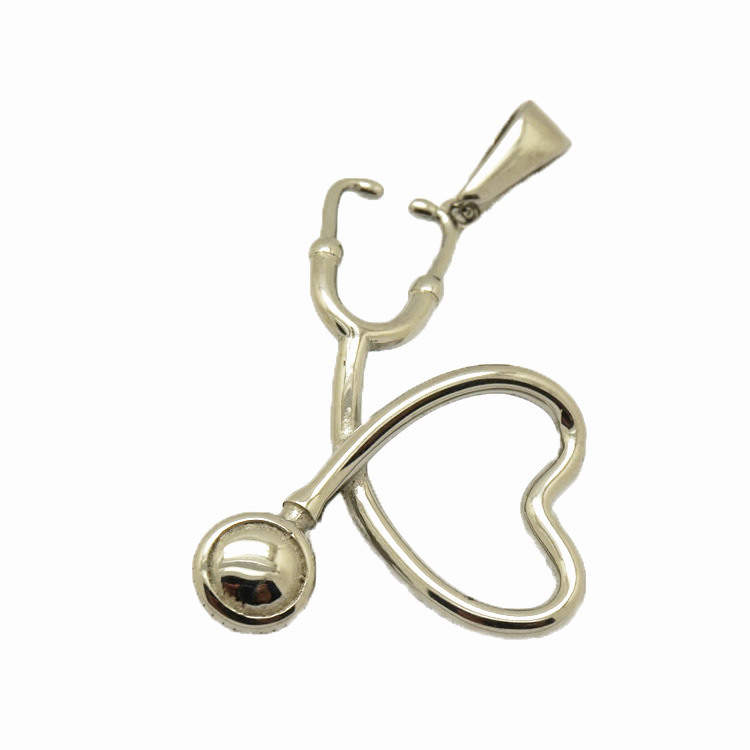 gold filled stethoscope stainless steel pendant for necklace gold filled stethoscope stainless steel pendant for necklace