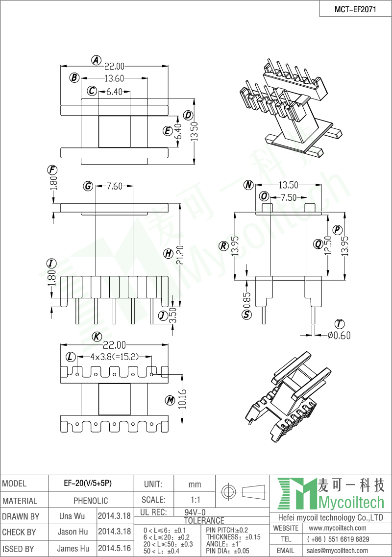 Lead free transformer bobbin factory