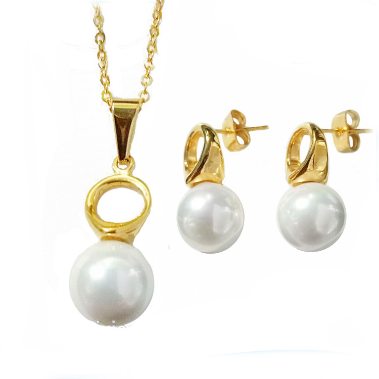 Wholesale Custom Freshwater Women Pearl Earrings Pendant Necklace Jewelry Set Wholesale Custom Freshwater Women Pearl Earrings Pendant Necklace Jewelry Set