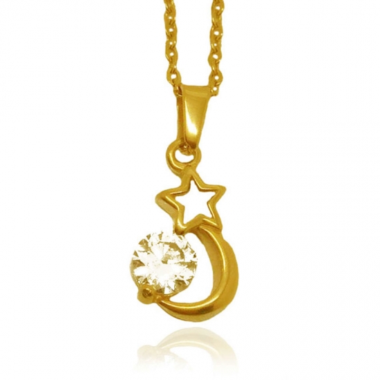 Fashion Moon and Star Necklace