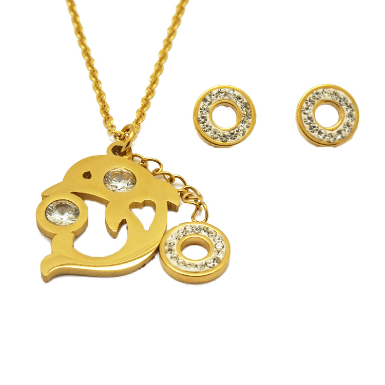 factory wholesale gold plated jewellery private label manufacturer customize stainless steel necklace set factory wholesale gold plated jewellery private label manufacturer customize stainless steel necklace set