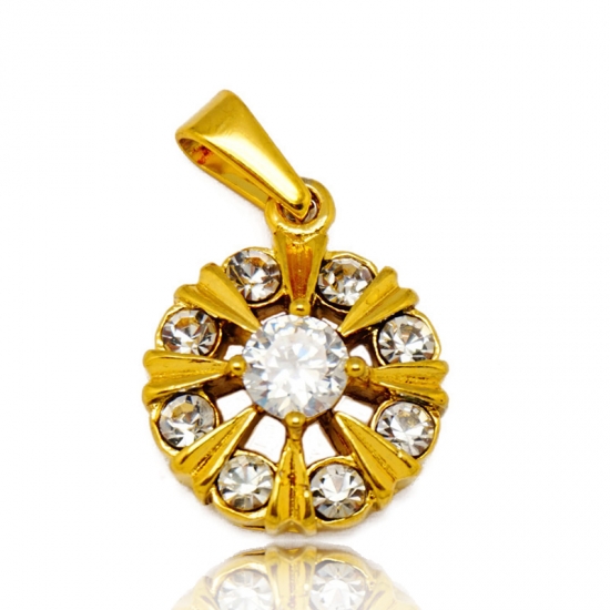 round cz pendant round cz pendant