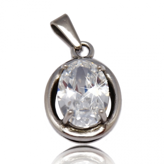 Large Clear Stone Pendant Large Clear Stone Pendant