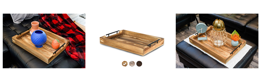 Rustic Wood Serving Tray