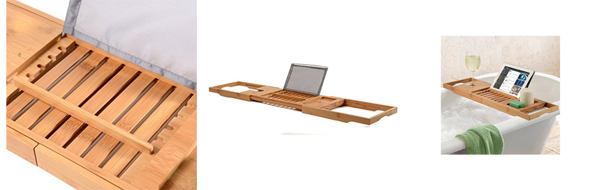 Bamboo Luxury Bathtub Caddy