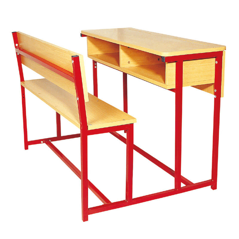 Wooden classroom bench