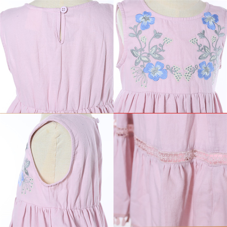 Embroidery Baby Girl's Cotton Dress 