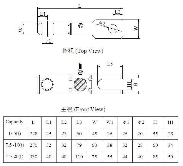 Crane type load cell NY3