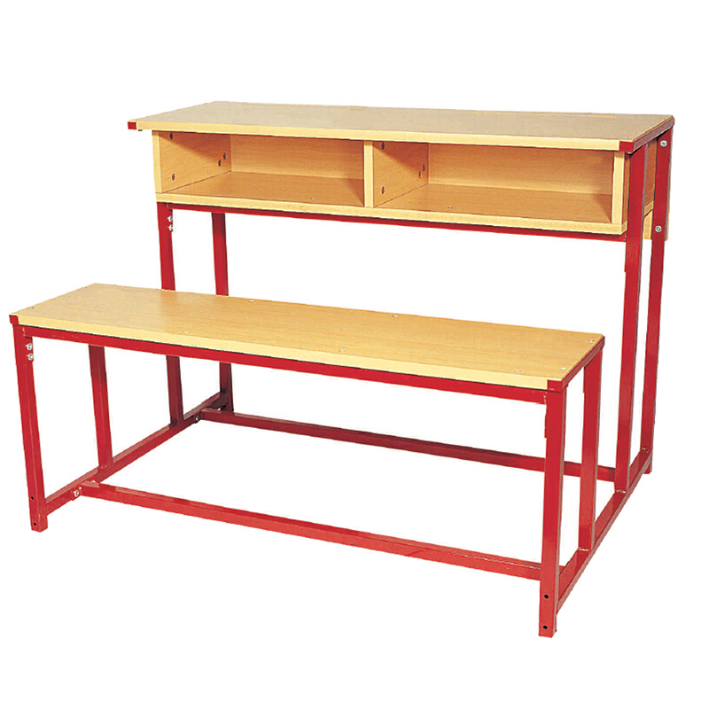 Wooden classroom bench