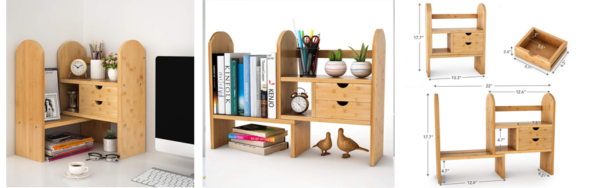 Bamboo Desktop Bookshelf