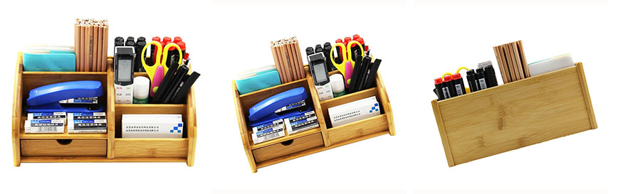 bamboo desk organizer