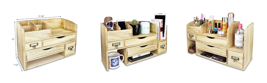 Wooden Desktop Organizer Wooden Desktop Organizer