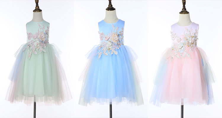 3D Embroidered tulle flower girl dress 3D Embroidered tulle flower girl dress