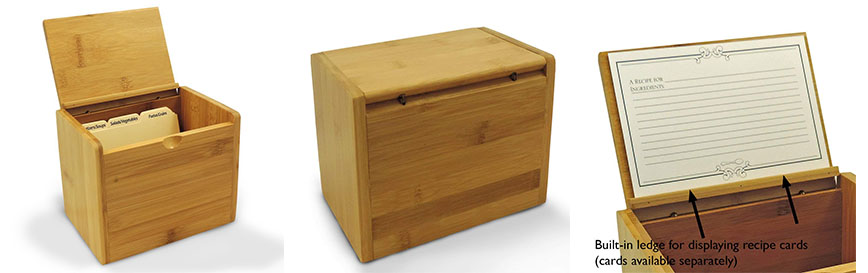 bamboo recipe box