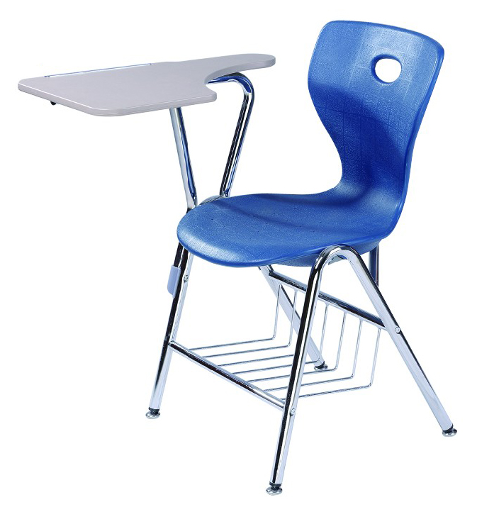 plastic chair with writing pad