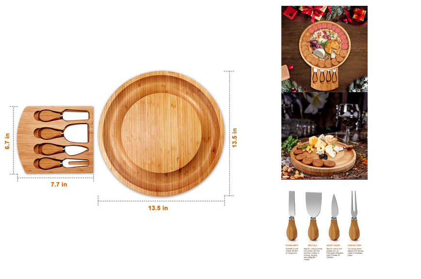 Round Bamboo Cheese Board