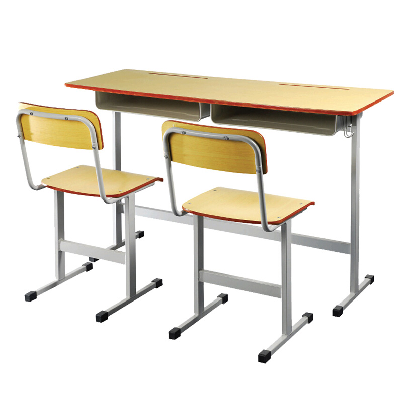 Wooden classroom bench