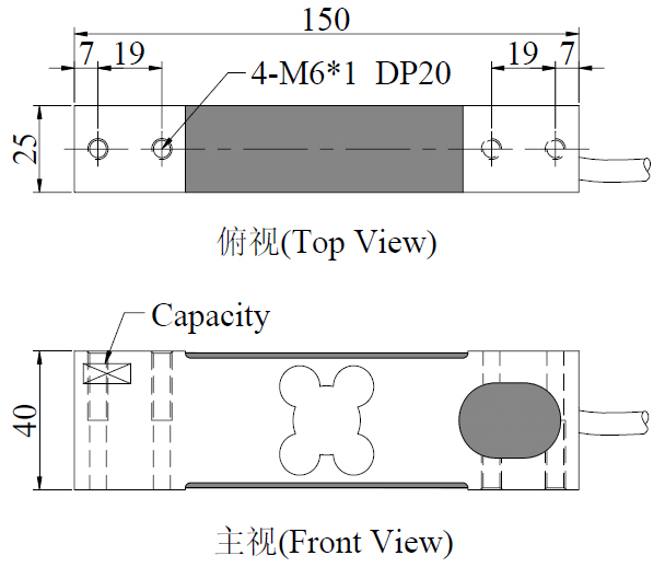 single point load cell for platform