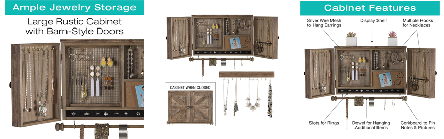 Wood Jewelry Organizer