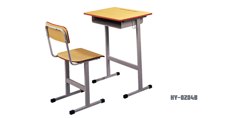 wooden student desk chair