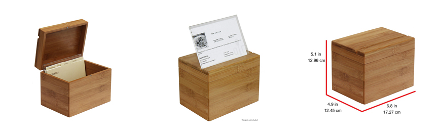 Bamboo Recipe Box 