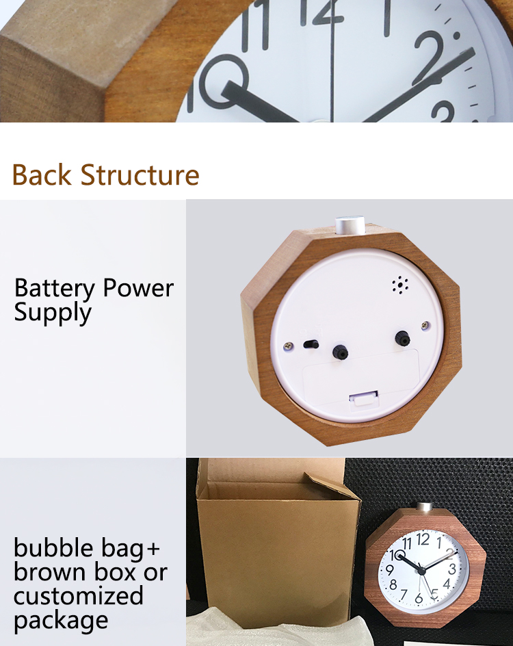 quartz analog hands alarm clock