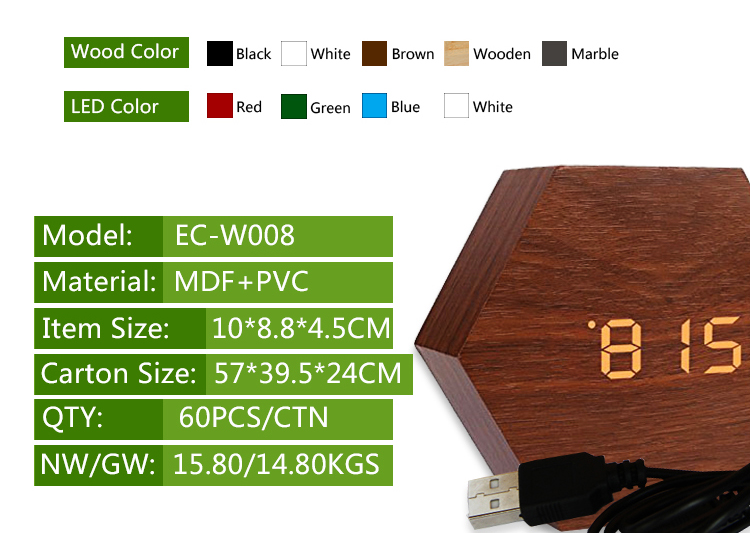 creative digital temperature clock