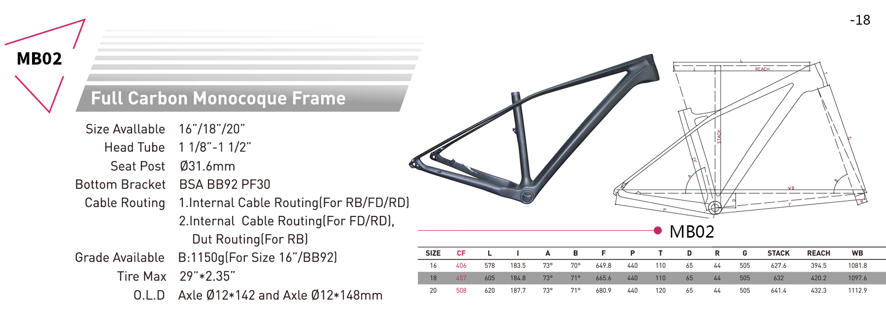 hardtail mtb carbon frame