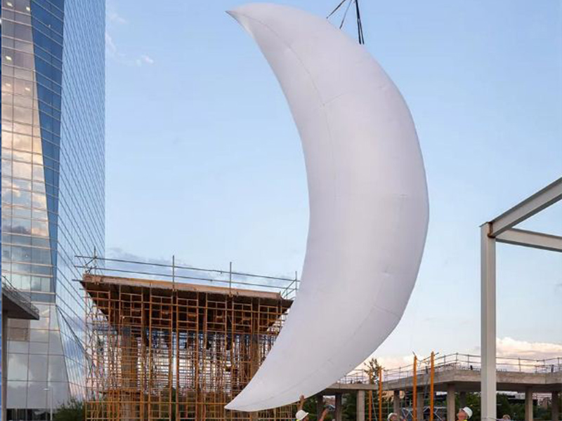 led lighting inflatable crescent moon