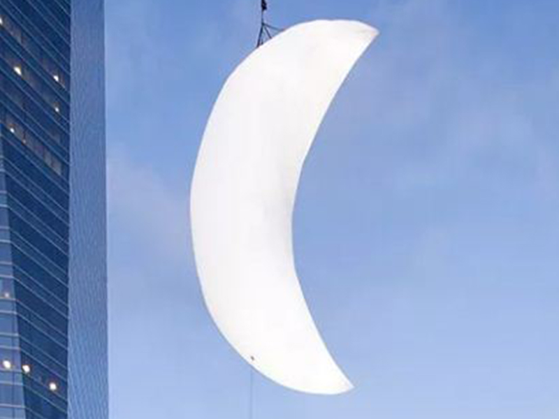 led lighting inflatable crescent moon