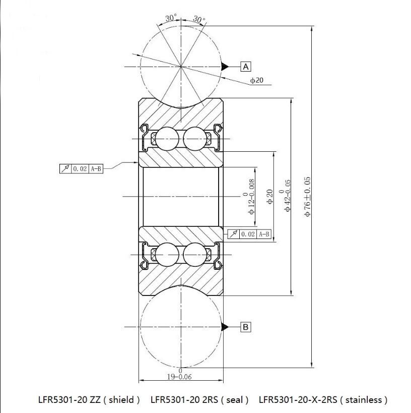 LFR5301-20 2RS BEARING 