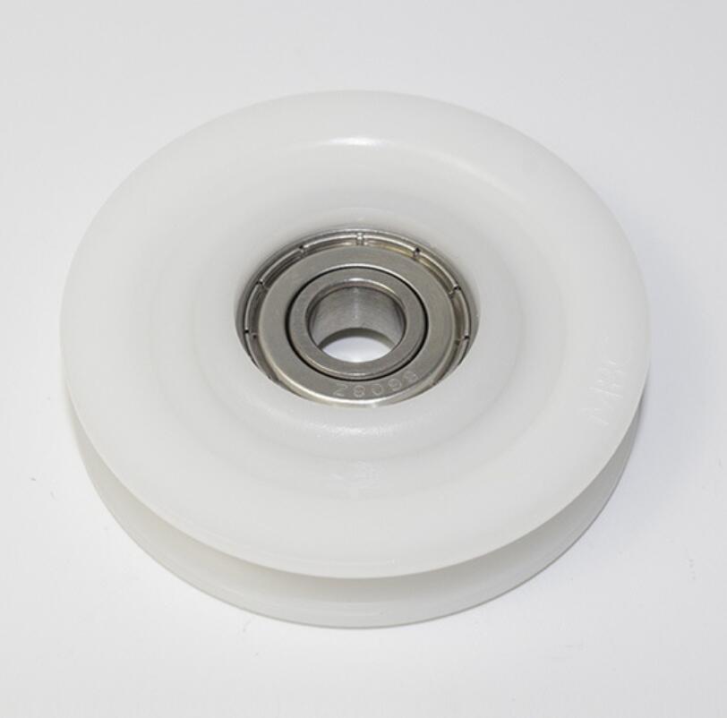 white pom coated pulley wheel white pom coated pulley wheel