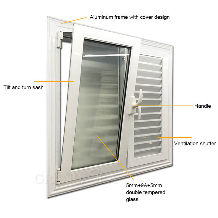 aluminum tilt turn windows