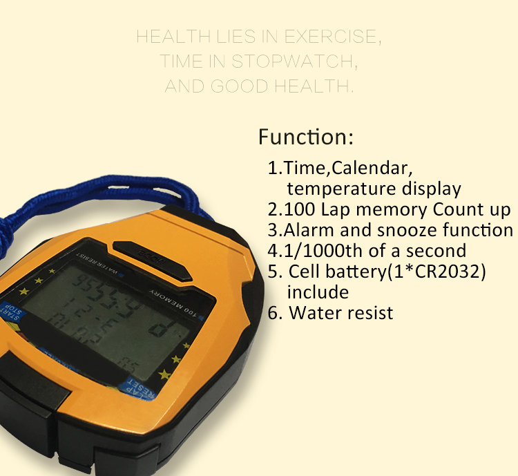 Handheld digital sport stopwatch