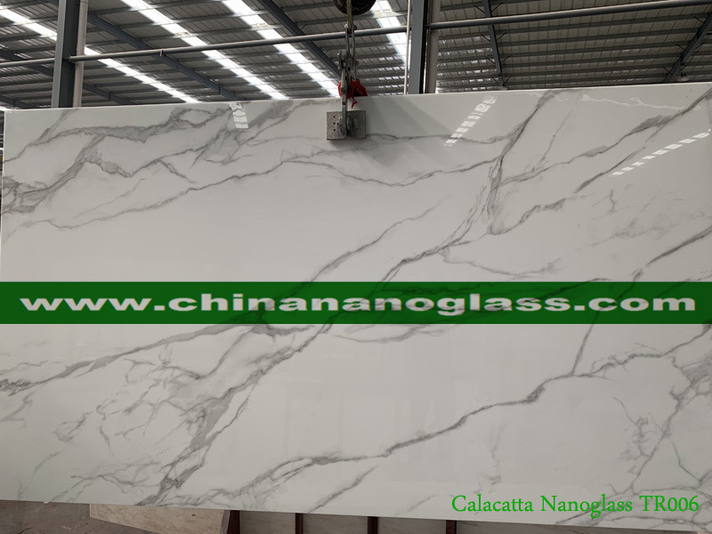 Nano Crystallized Glass Stone Calacatta White Slab Nano Crystallized Glass Stone Calacatta White Slab