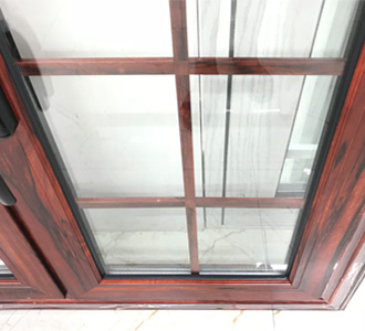 aluminium window with grill design