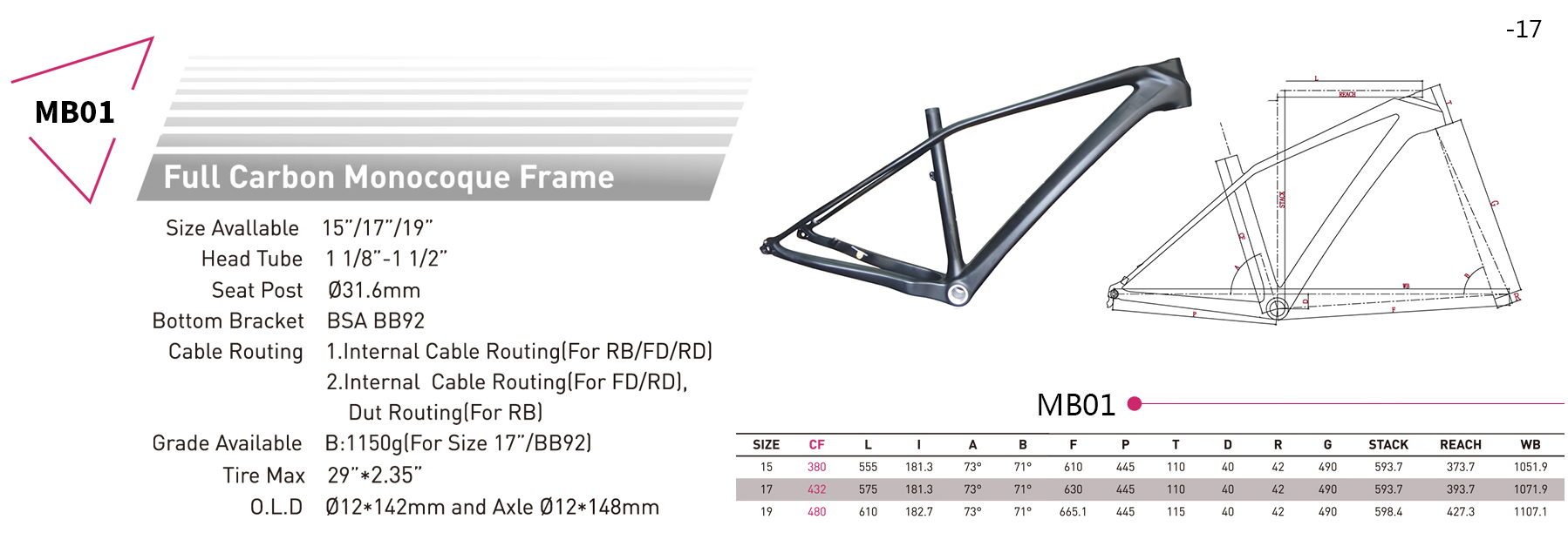 carbon 29er frame