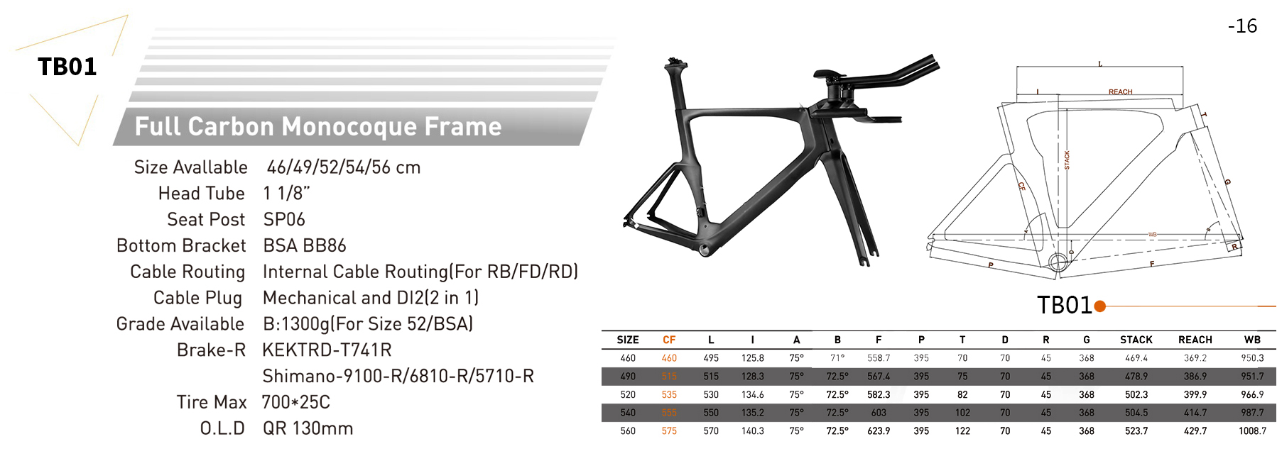 carbon time trial frame