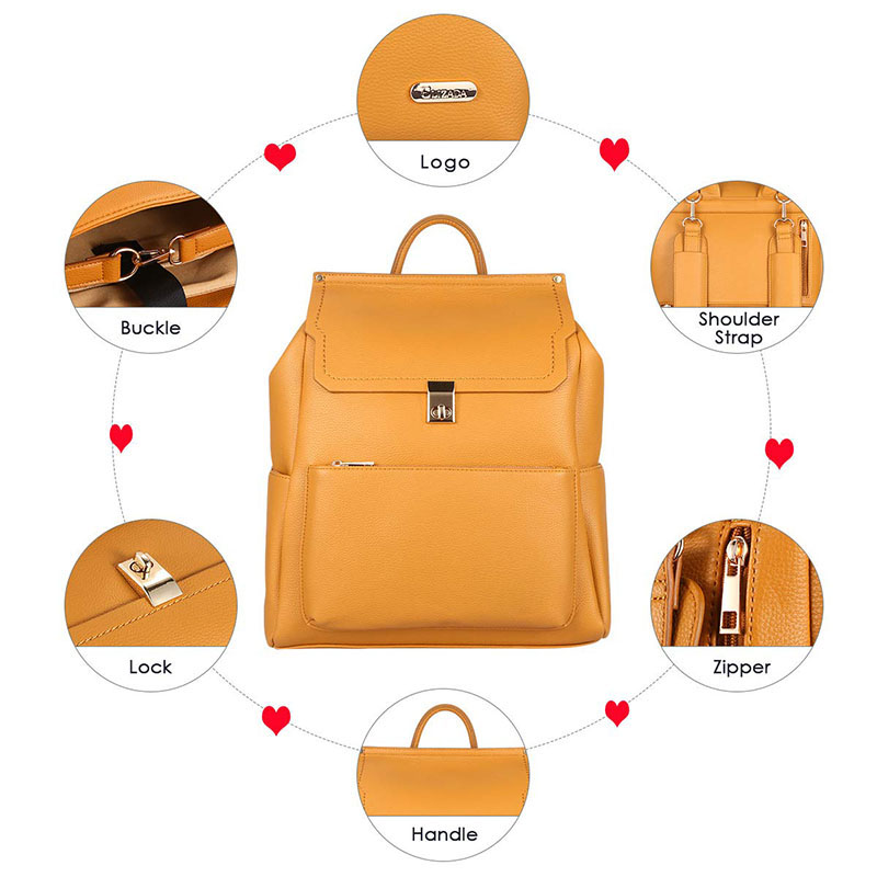 Orange Leather Diaper Bag Orange Leather Diaper Bag