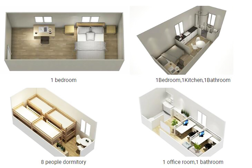 Container house inside layout Container house inside layout