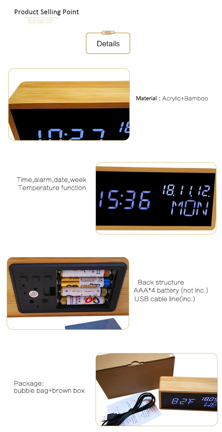 calendar luminous eco-friendly clock