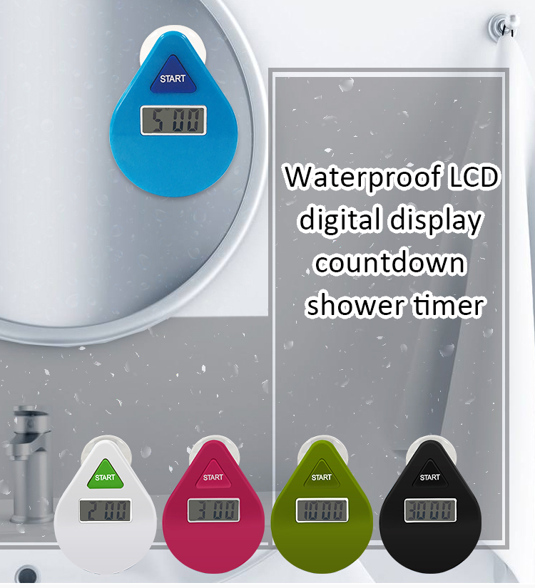 Waterproof countdown shower timer