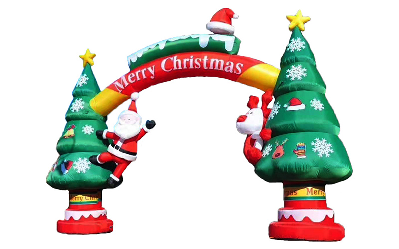 inflatable arch with Santa Claus