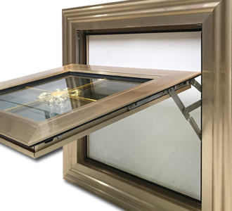 aluminum golden color window