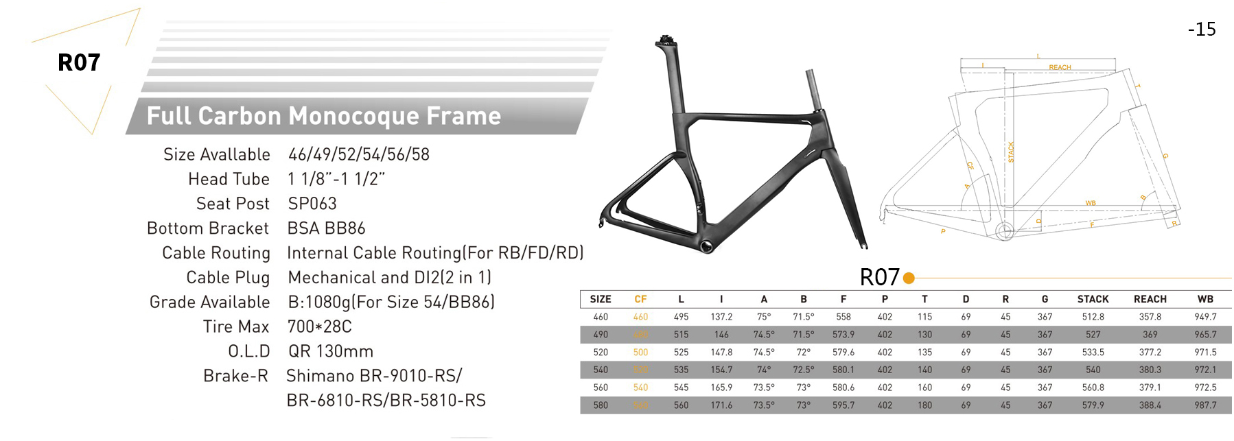 Aero road frames