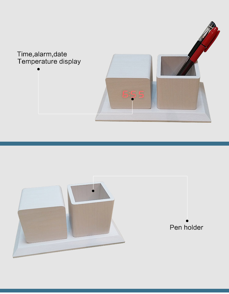 time temperature alarm clock