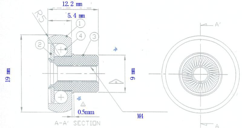 Brass Shaft Shower Door Roller Brass Shaft Shower Door Roller