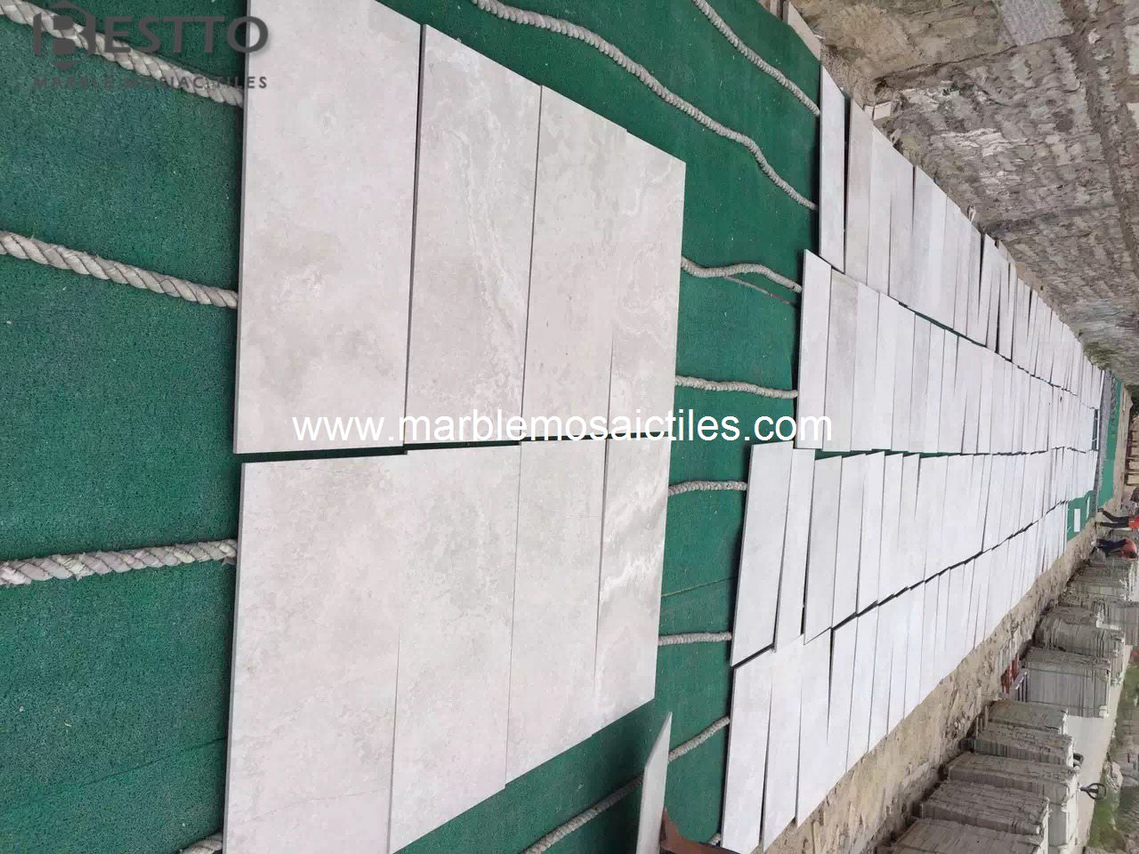 White Wood Cross Cut Tiles