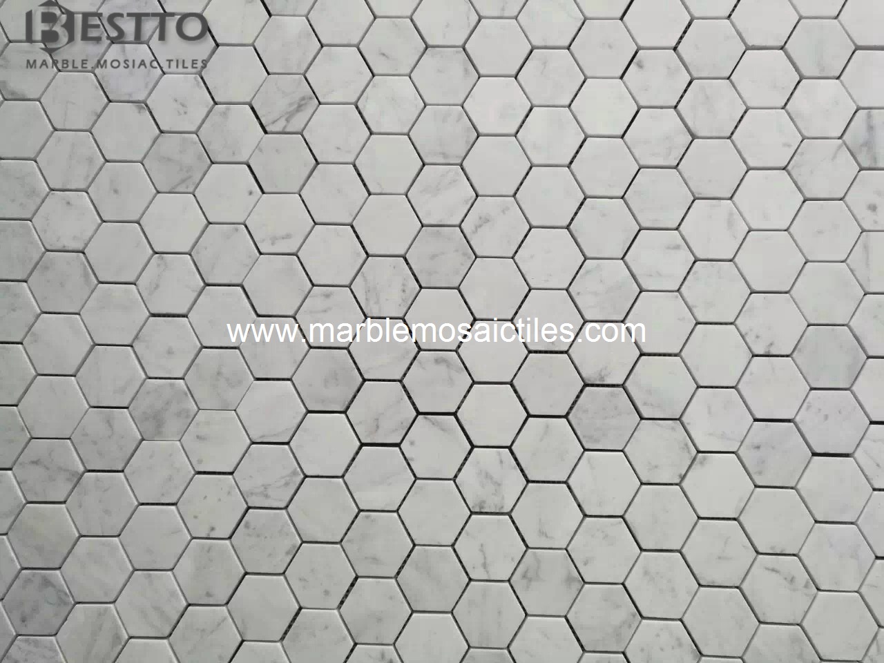 Carrara Hexagon Mosaic