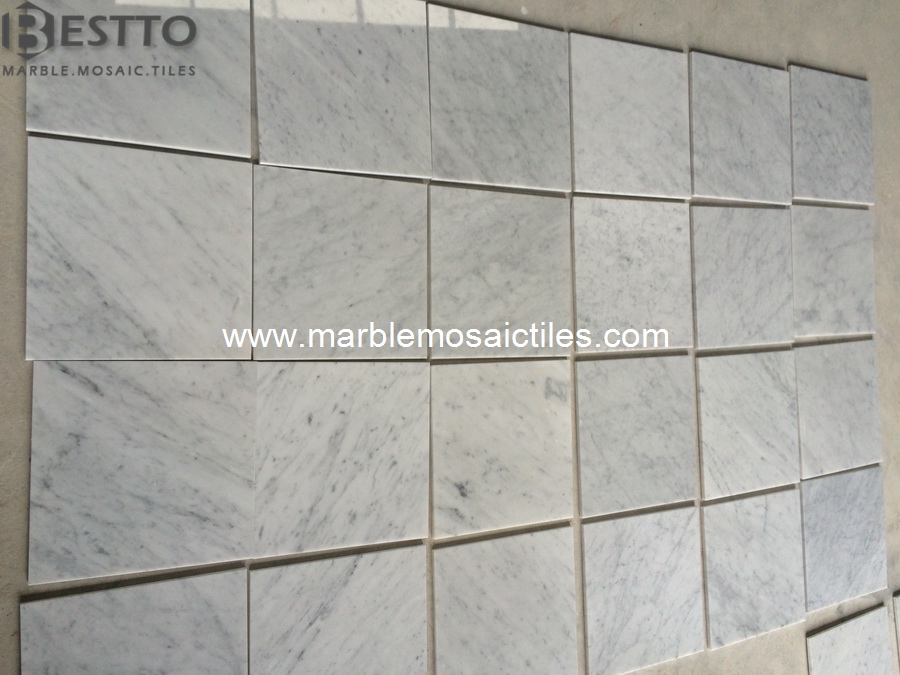 White Carrara Polished Tiles 12''x12'' White Carrara Polished Tiles 12''x12''